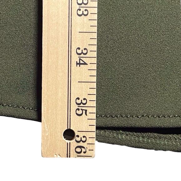 NWT Karl Lagerfeld Paris Short Puff-Sleeve Scuba Crepe Dress Size 8 Olive Green - Picture 15 of 16